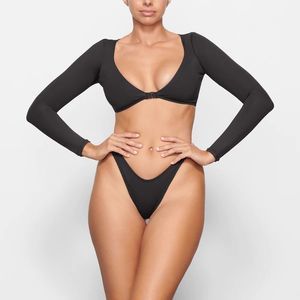NWT SKIMS SWIM LONG SLEEVE SHRUG in ONYX